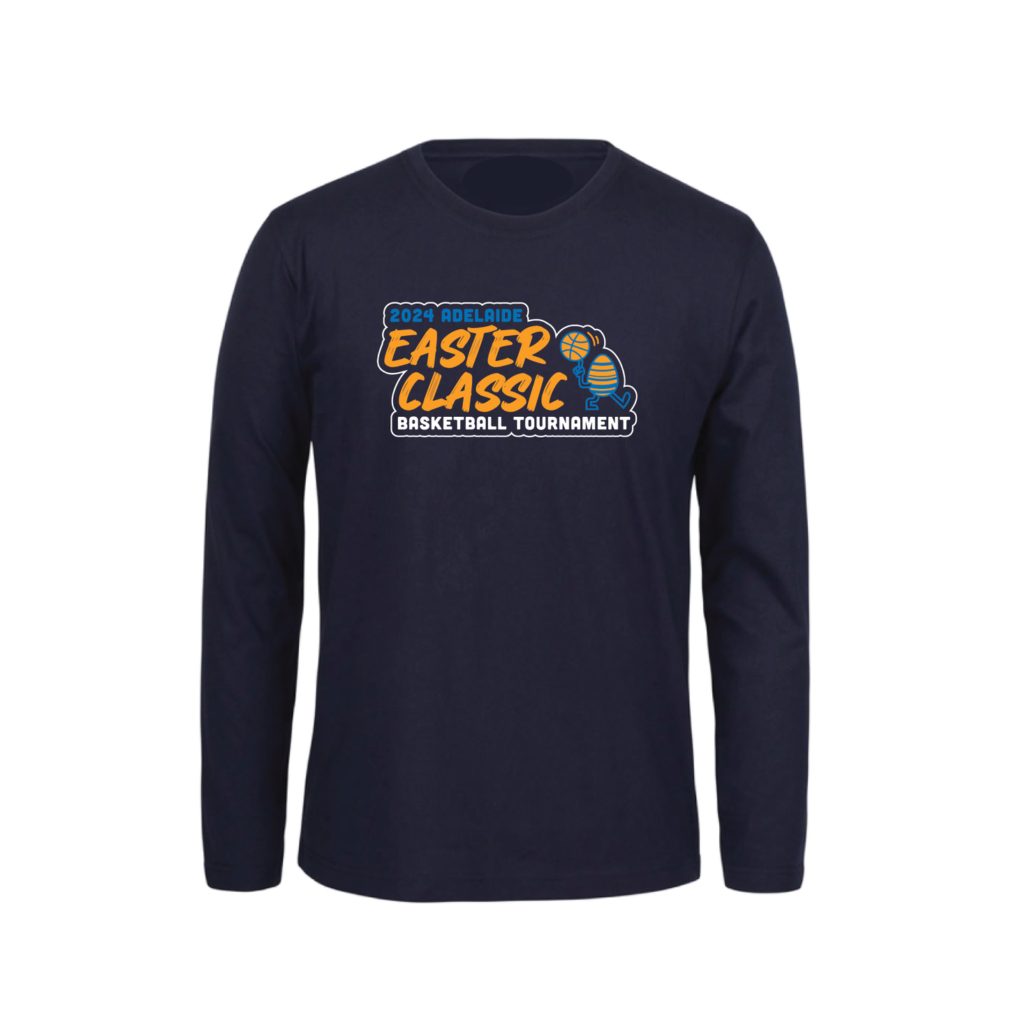 EASTER CLASSIC T-SHIRT NAVY LONG SLEEVE CLUB NAMES ON BACK