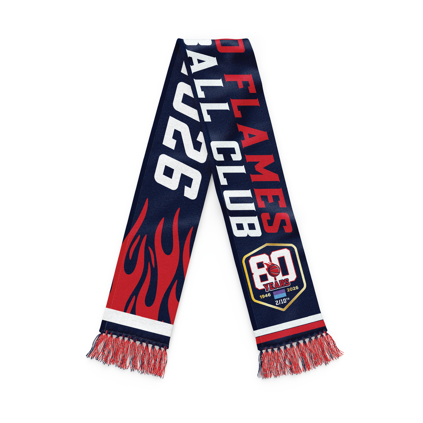 NORWOOD FLAMES 80th ANNAVERSARY SCARF