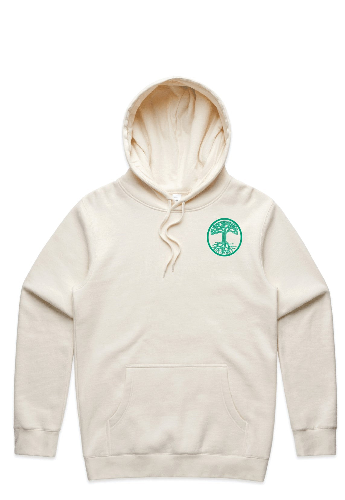 CIRCLE OF LIFE - ECRU/GREEN HOODIE PREMIUM