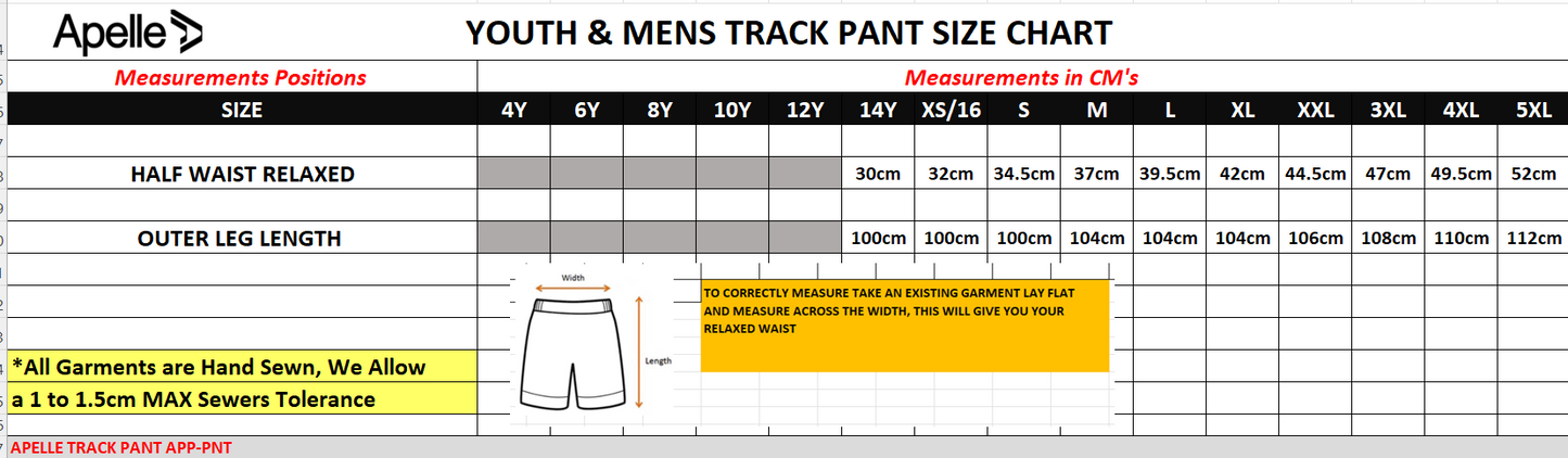 WHYALLA CROATIA TRACK PANTS (AP250169)