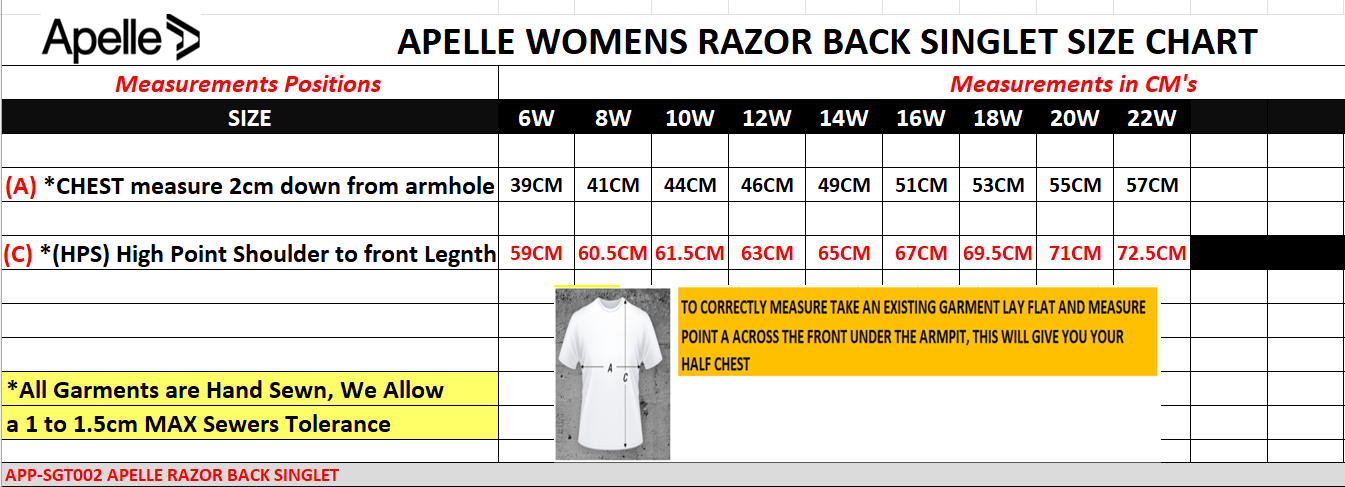 Tea Tree Gully Tennis Club Singlet - Red & Black Women's