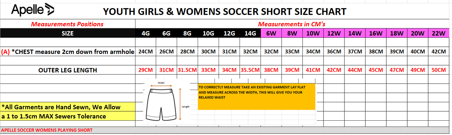 BAROSSA UNITED FOOTBALL CLUB - HOME YOUTH GIRLS SUBLIMATED SOCCER SHORT (AP230557)