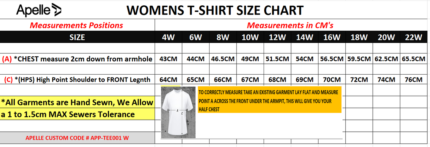 Stirling Tennis Club Training Tee Shirt Women (AP210103-W)