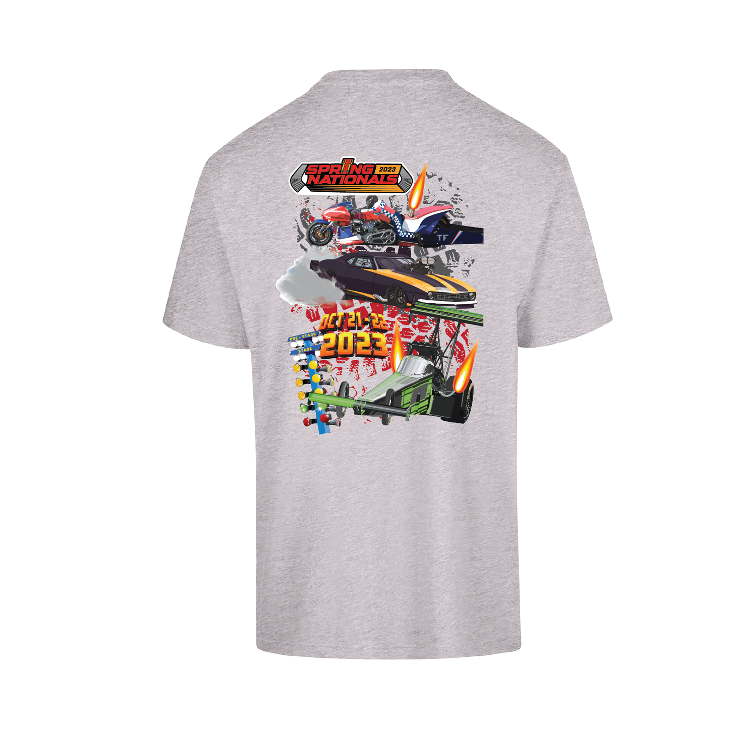 SPRING NATIONALS TEE GREY MARLE - WOMENS
