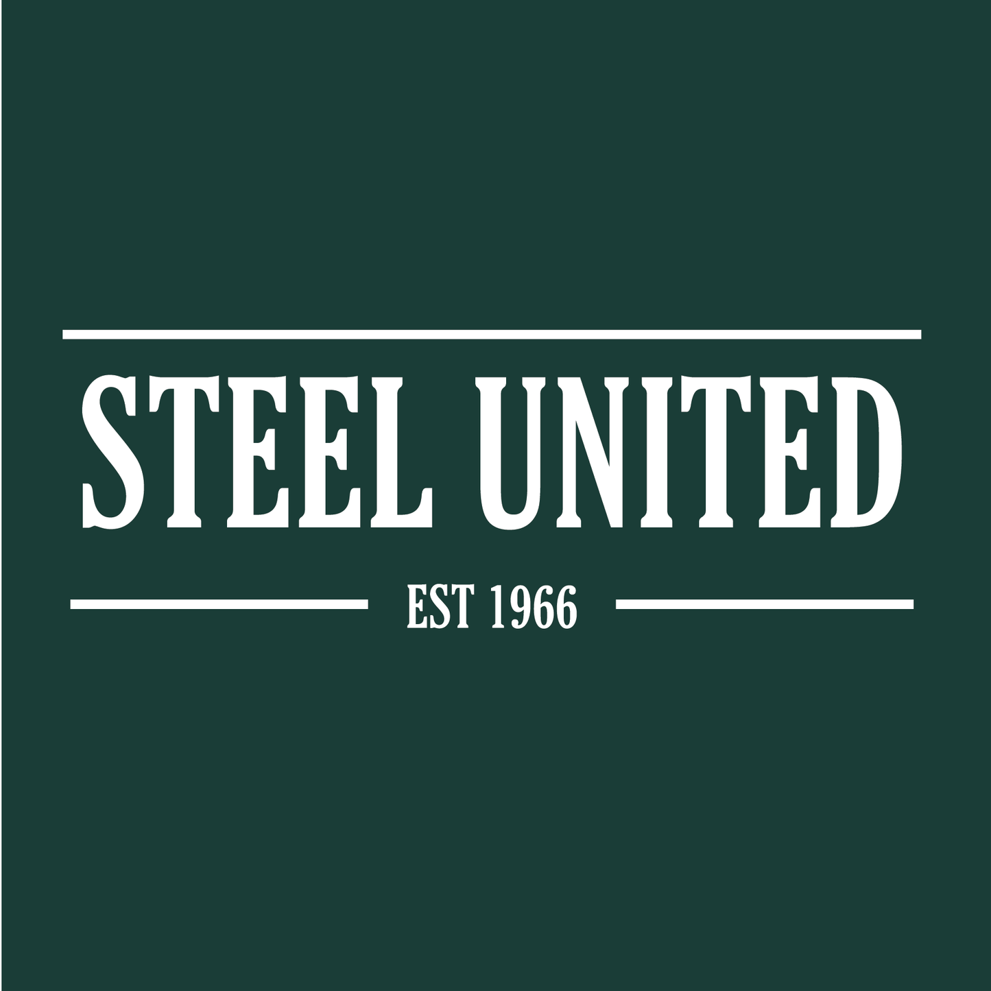 STEEL UNITED CREW NECK SWEAT GREEN- WHITE LOGO (AP230285)