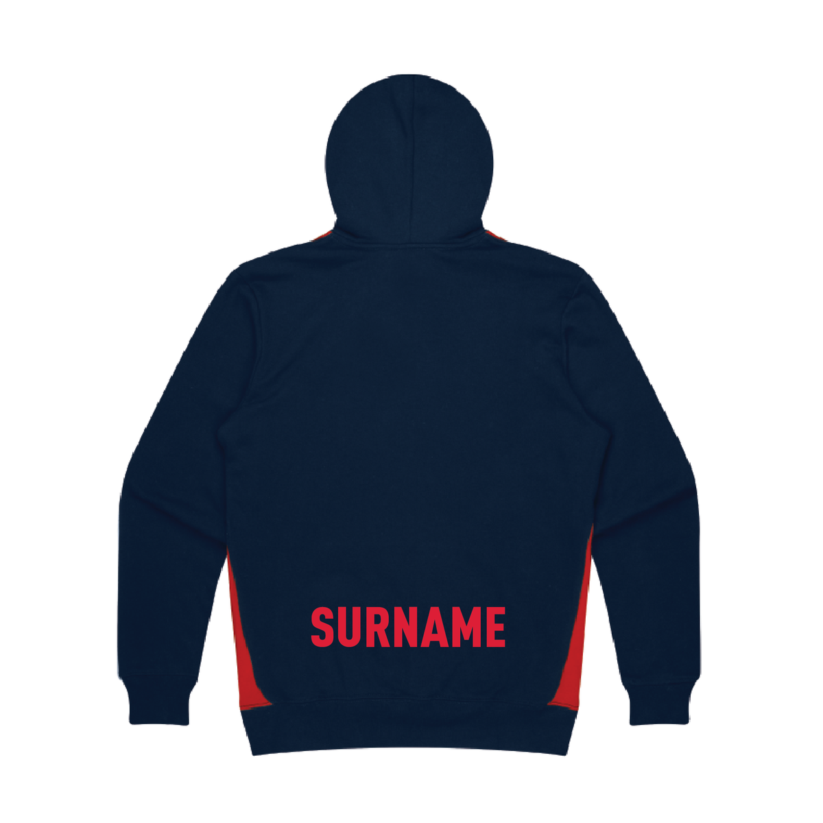 NAME ON BACK OF HOODIE