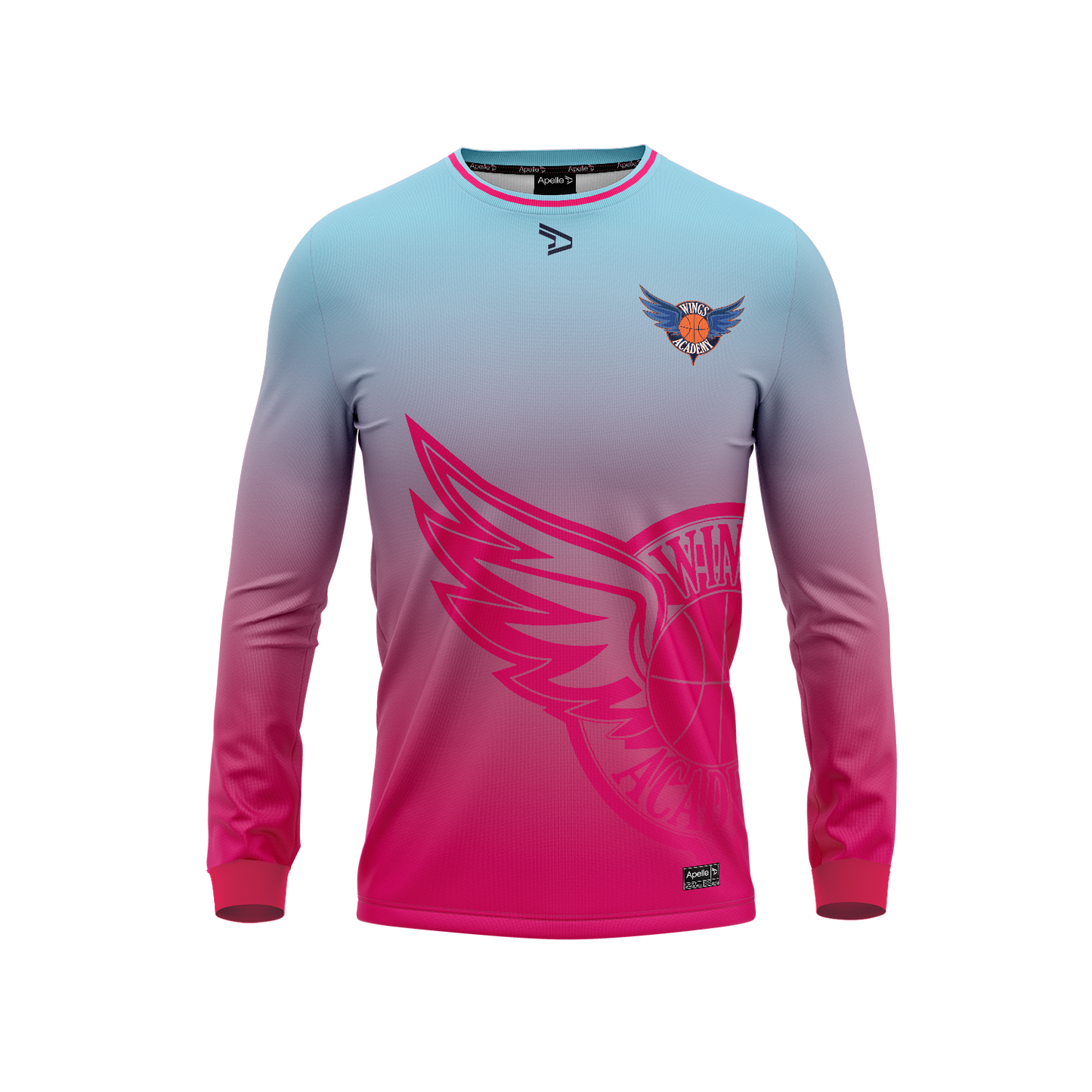 WINGS SUBLIMATED LONG SLEEVE TEE - PINK