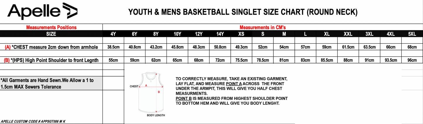 WINGS BASKETBALL SINGLET TRAINING - BOYS