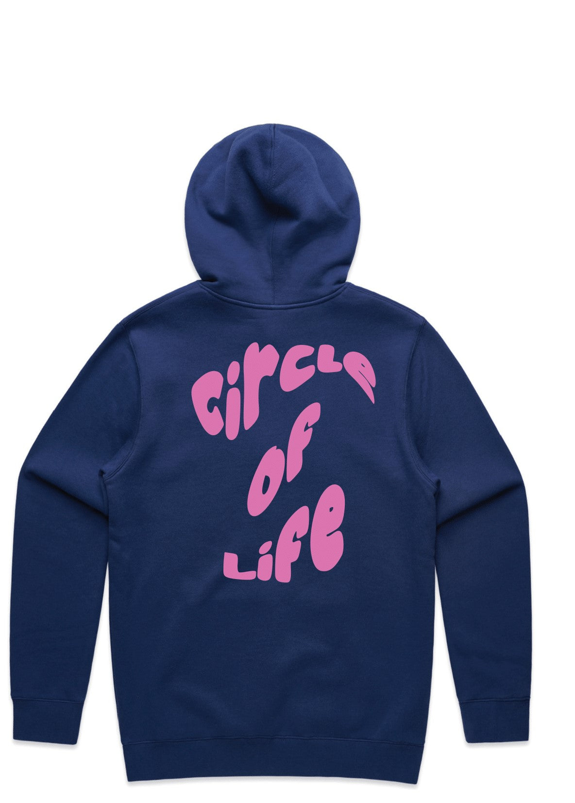 CIRCLE OF LIFE - COBOLT/PINK HOODIE PREMIUM