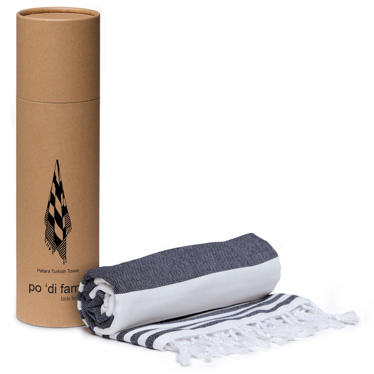 Patara Turkish Towel Navy/White (POPTT)