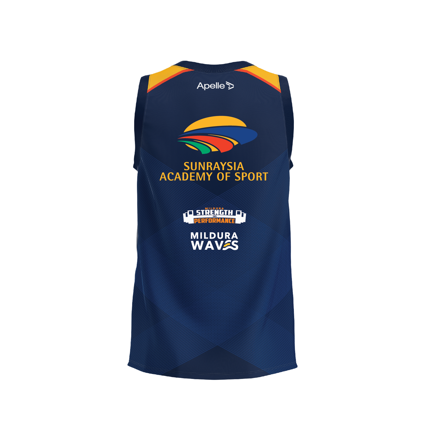 SUNRAYSIA ACADEMY OF SPORT TRAINING SINGLET - GENERAL MERCHANDISE MENS (AP240074)