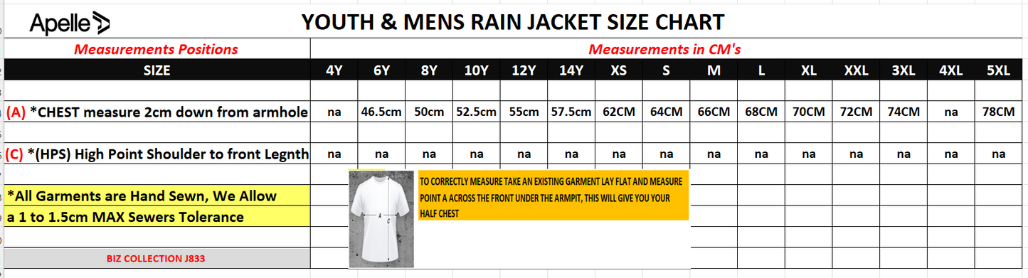 PARA HILLS UTD SC RAIN JACKET MENS (AP230011)