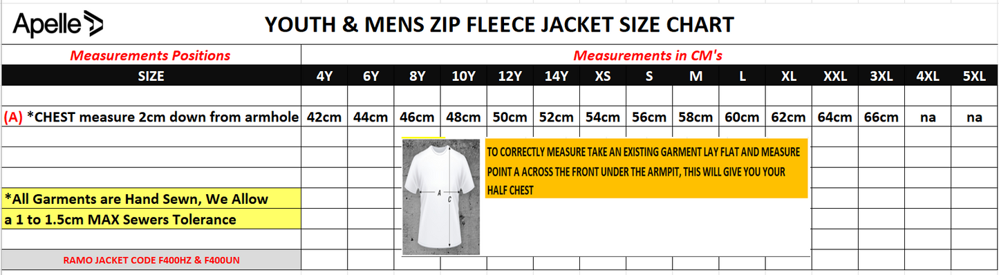 PARA HILLS UTD SC FLEECE JACKET (AP230012)