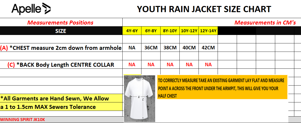 PARA HILLS UTD SC RAIN JACKET YOUTH (AP230156)