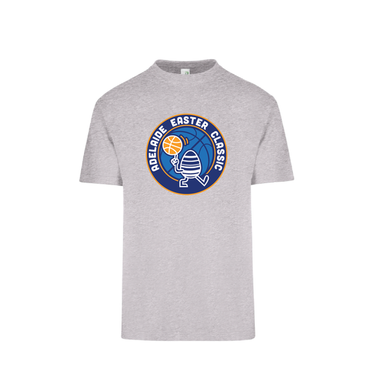 EASTER CLASSIC 2025 S/S TEE GREY MARLE #1 TEAM & PLAYER NAMES ON BACK (MIN QTY 8+)