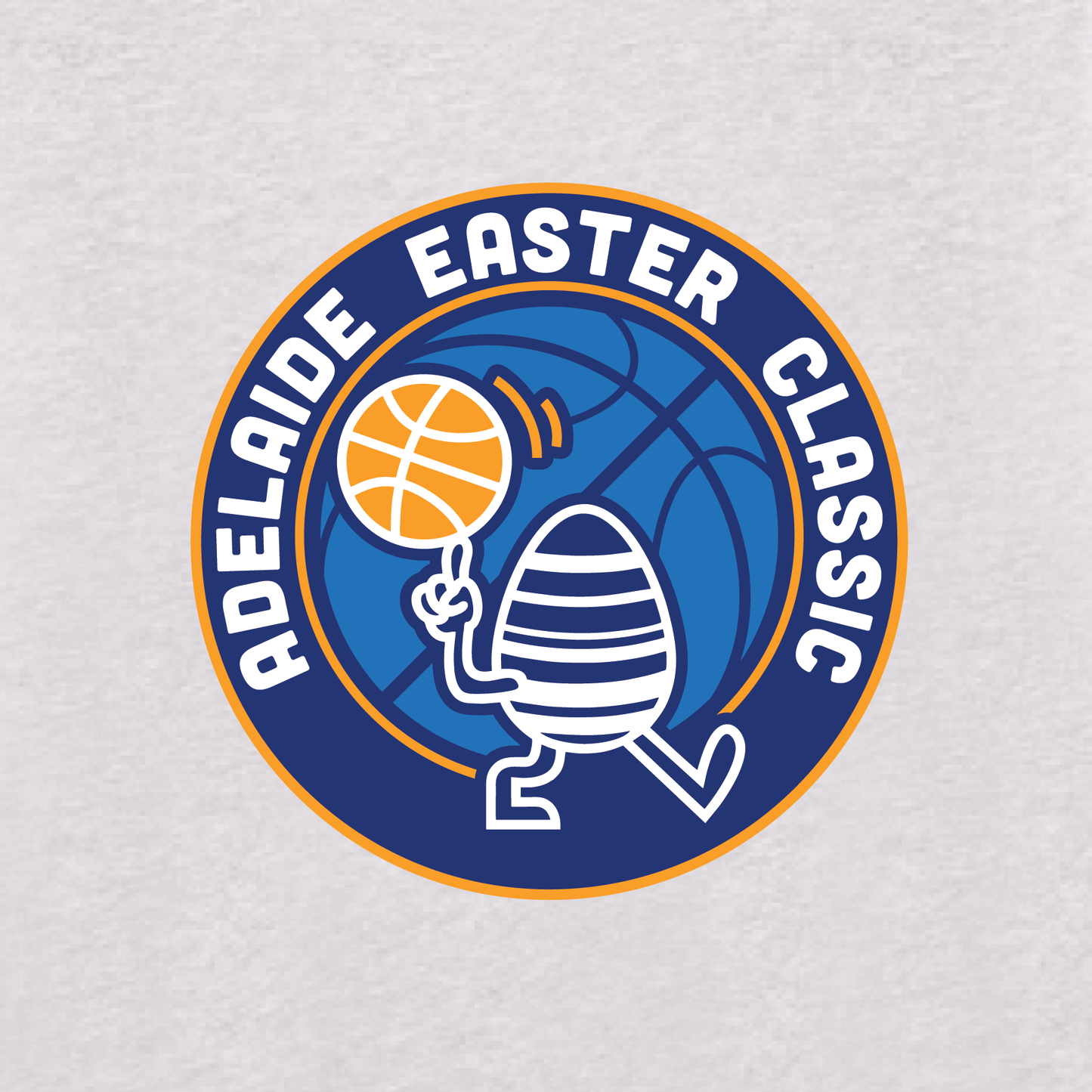 EASTER CLASSIC 2025 S/S TEE GREY MARLE #1 TEAM & PLAYER NAMES ON BACK (MIN QTY 8+)