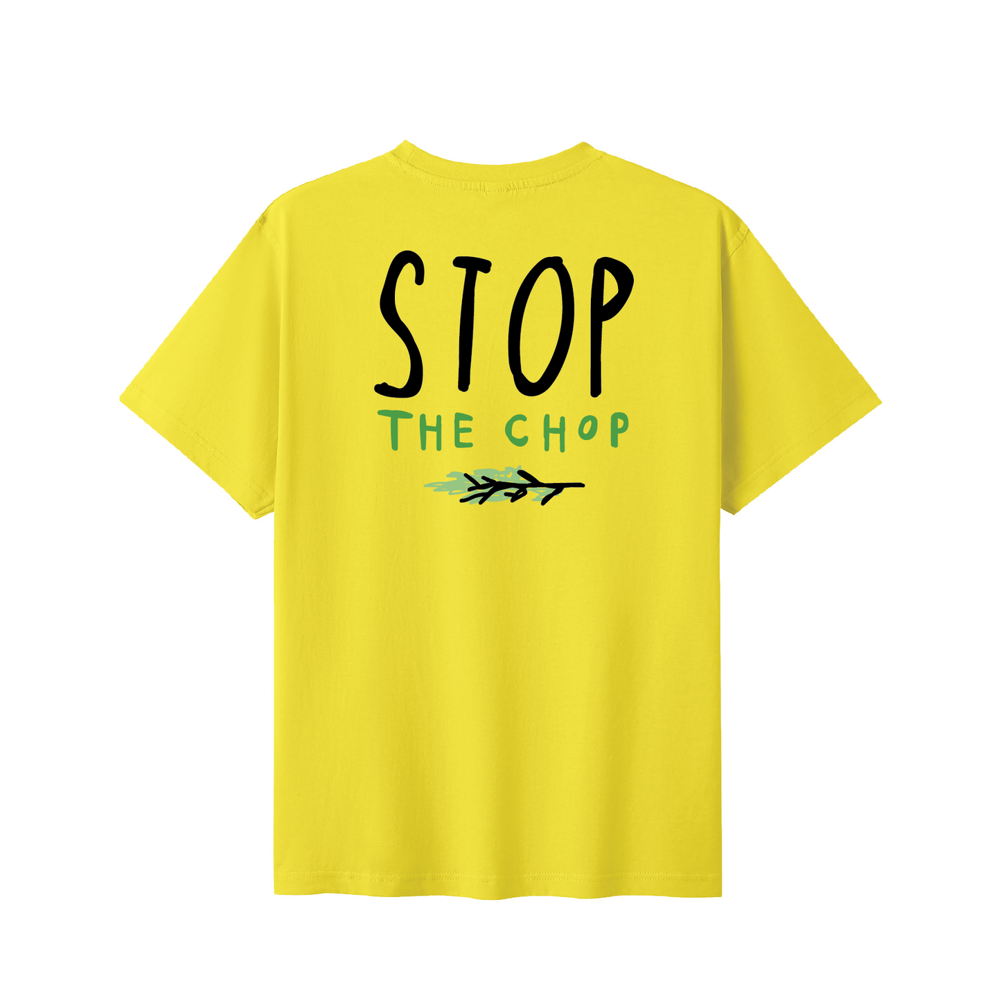 ADELAIDE PARK LANDS - STOP THE CHOP - YELLOW T-SHIRT