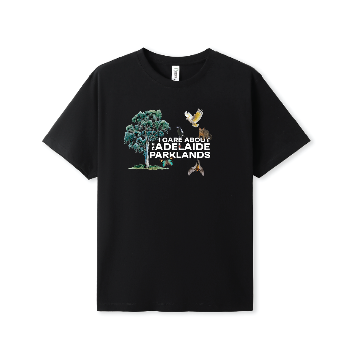 ADELAIDE PARKLANDS - I CARE ABOUT THE PARKLANDS - T-SHIRT BLACK
