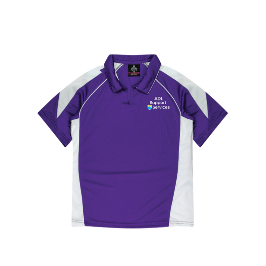 ADL SUPPORT SERVICES POLO PURPLE/WHITE (AP250508)