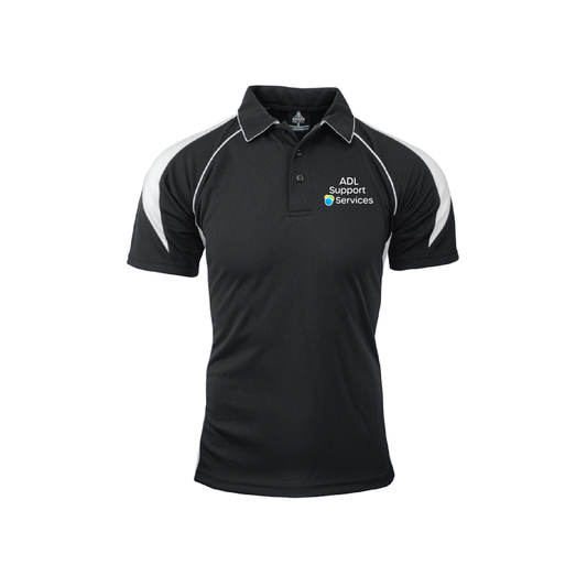 ADL SUPPORT SERVICES POLO BLACK/WHITE (AP250509)