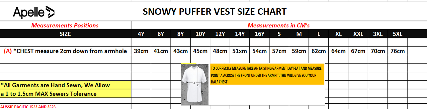 ADELAIDE TAEKWONDO ACADEMY PUFFER VEST