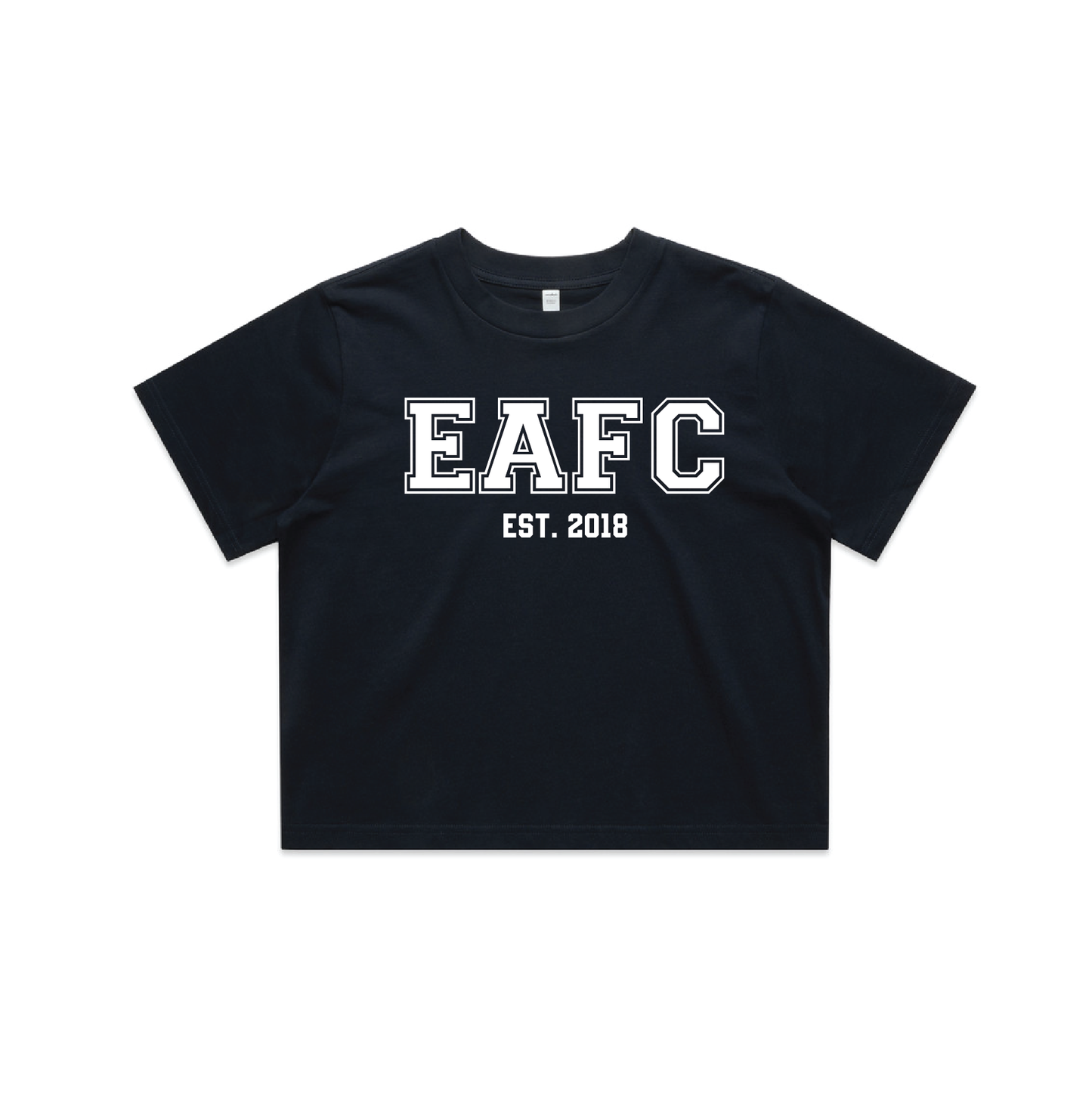 EAST ADELAIDE FC CLASSIC CROP TEE WOMENS NAVY (AP250363)