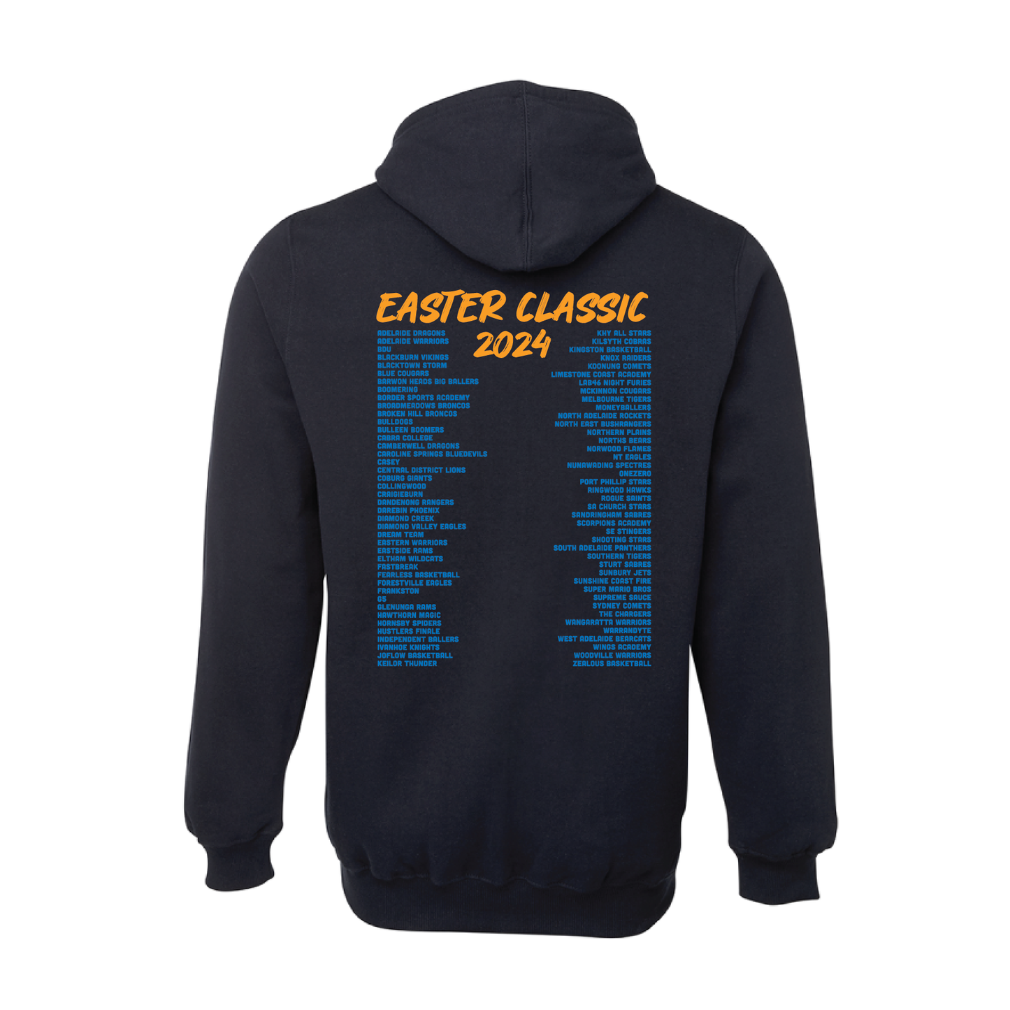 EASTER CLASSIC HOODED SWEAT NAVY CLUB NAMES ON BACK