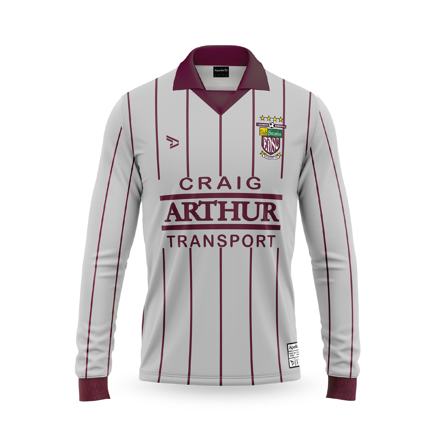 ELIZABETH DOWNS 2026 REPLICA AWAY JERSEY LONG SLEEVE WITH NAME AND NUMBER
