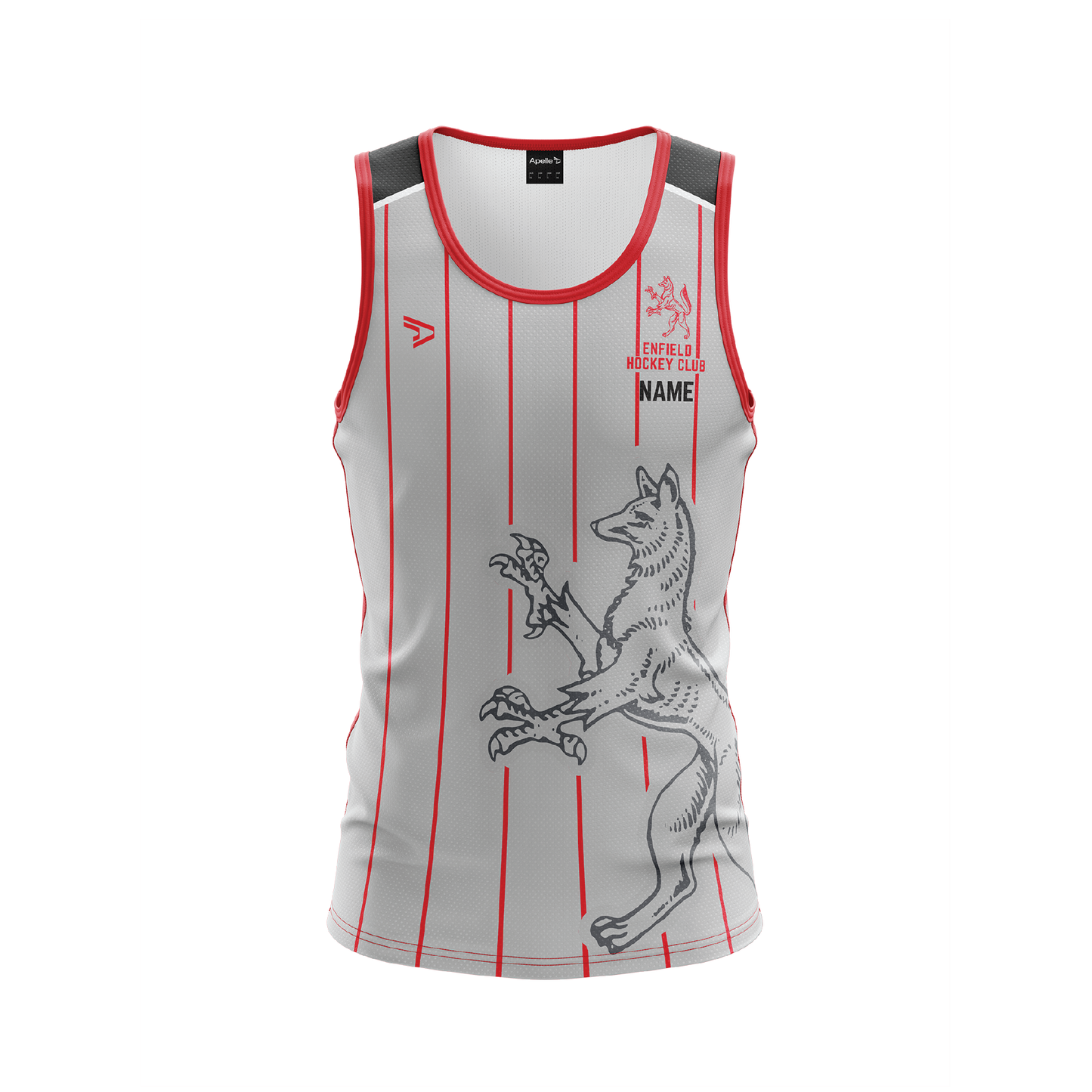 ENFIELD HOCKEY CLUB SINGLET - GREY RED (AP250436)