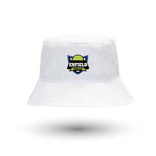 ENFIELD TENNIS CLUB BUCKET HAT - WHITE