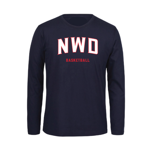 NORWOOD FLAMES - CLUB NWD FRONT TEE NAVY LONG SLEEVE