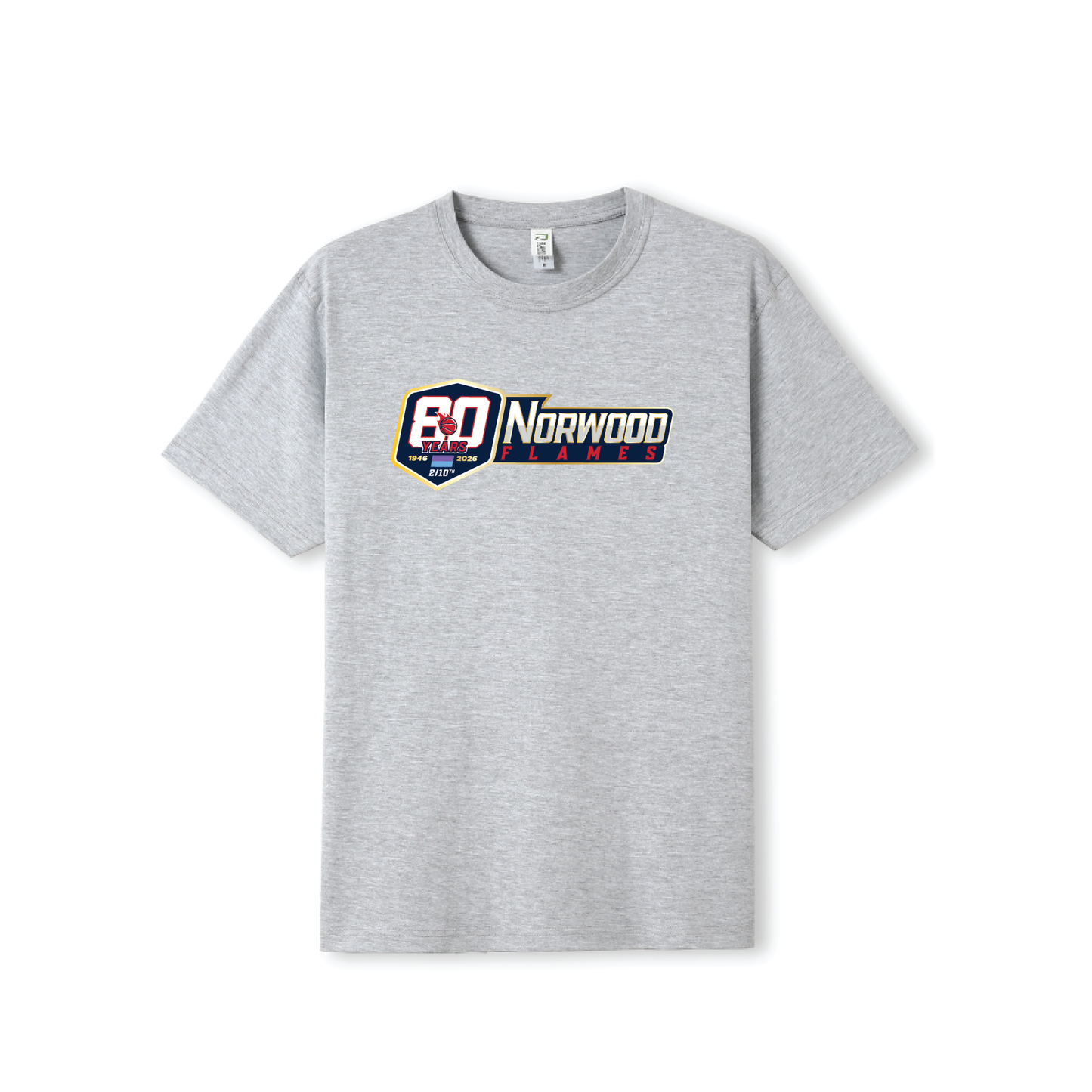 NORWOOD FLAMES - 80TH ANNIVERSARY TEE GREY MARLE (AP260121 )
