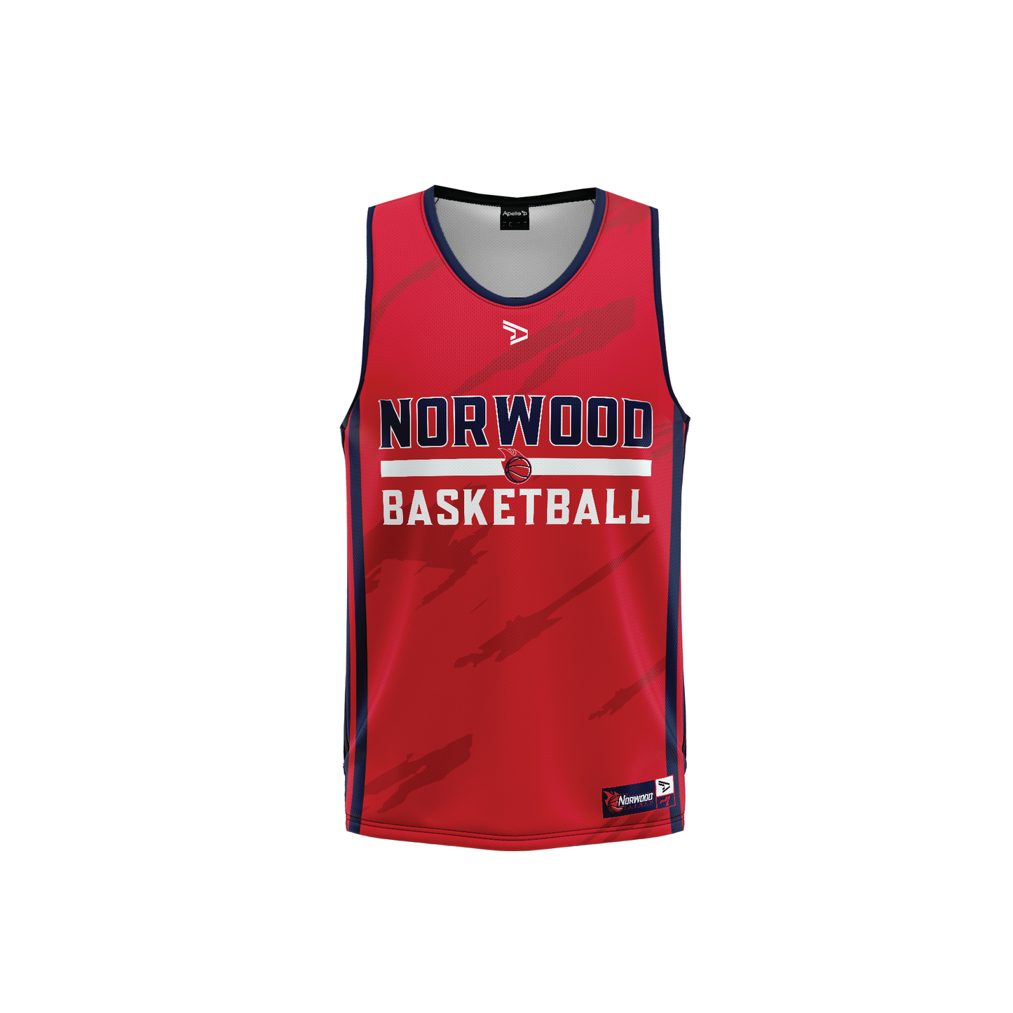 NORWOOD FLAMES CLUB PLAYER RUNNING SINGLET - RED