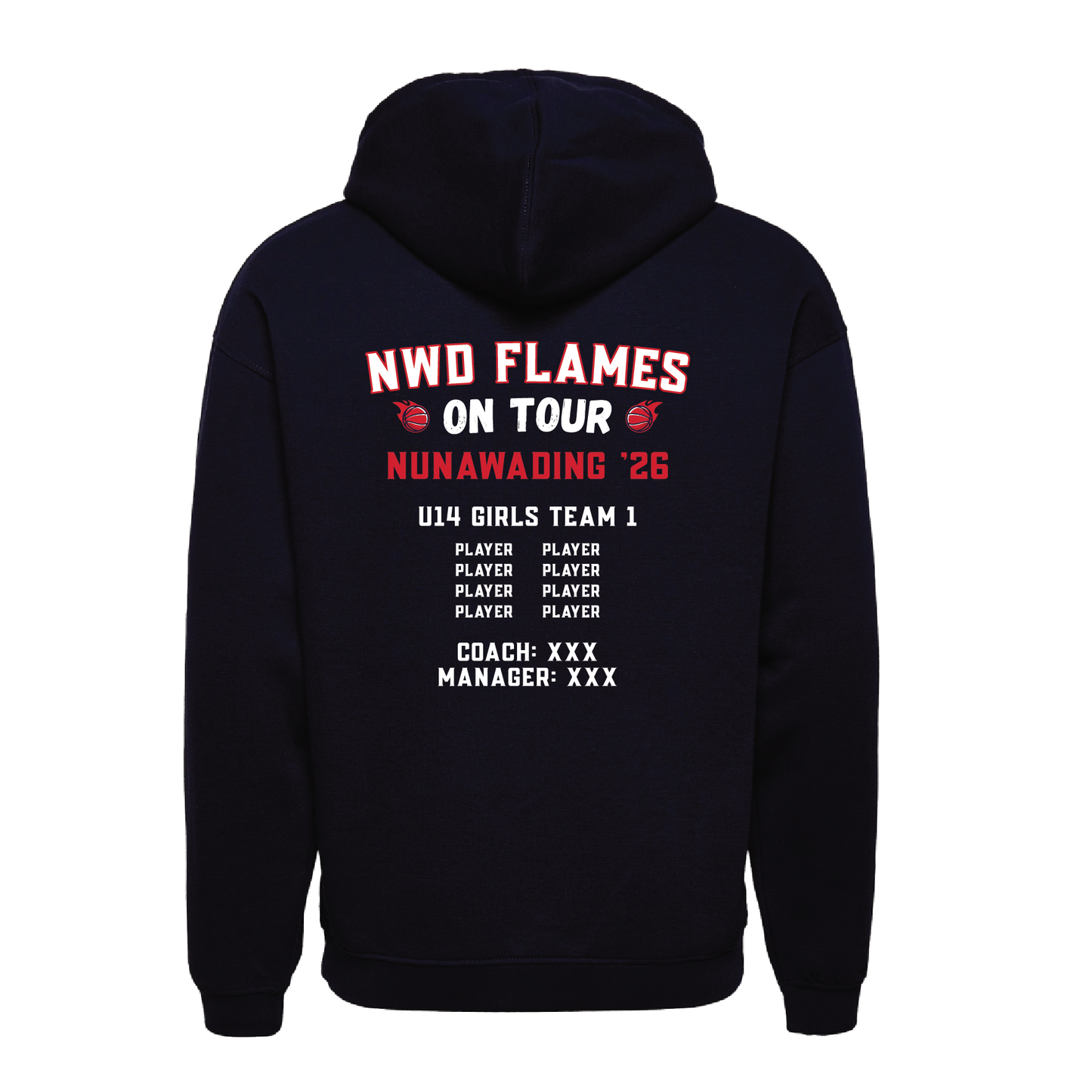 NORWOOD FLAMES NUNAWADING 2026 ON TOUR  HOODED SWEAT (AP260153)