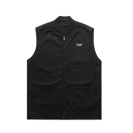 FRP ZIPPED VEST - BLACK - MENS