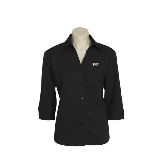 FRP METRO SHIRT - BLACK 3QTR SLEEVE WOMENS