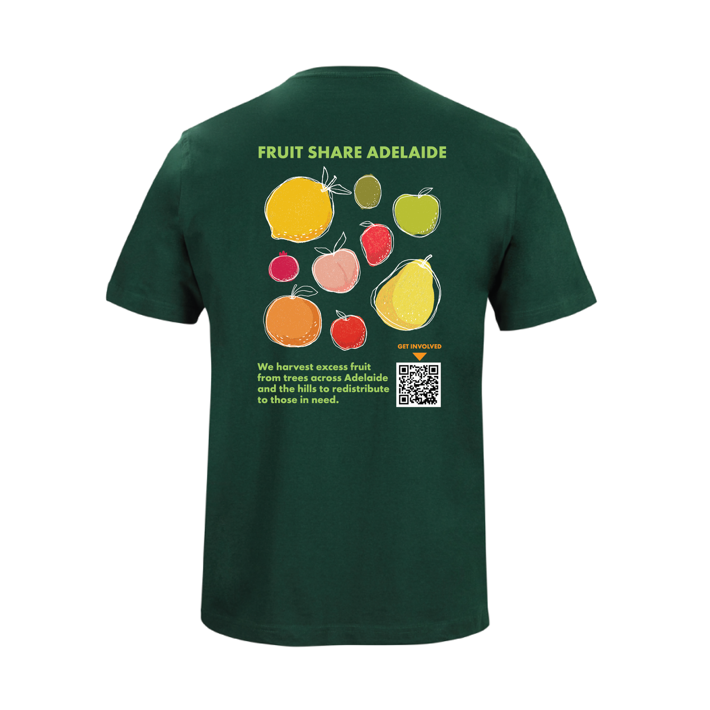 FRUIT SHARE ADELAIDE ---        T-SHIRT BOTTLE GREEN  (AP250559)
