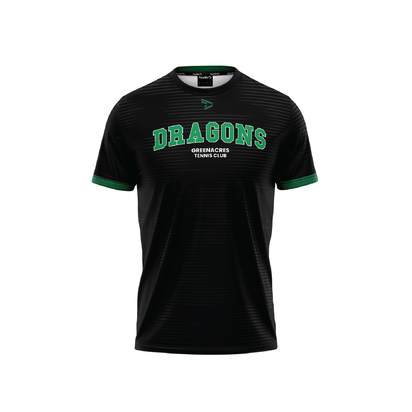 GREENACRES TENNIS CLUB - PLAYING TEE BLACK YOUTH MENS (AP240459)