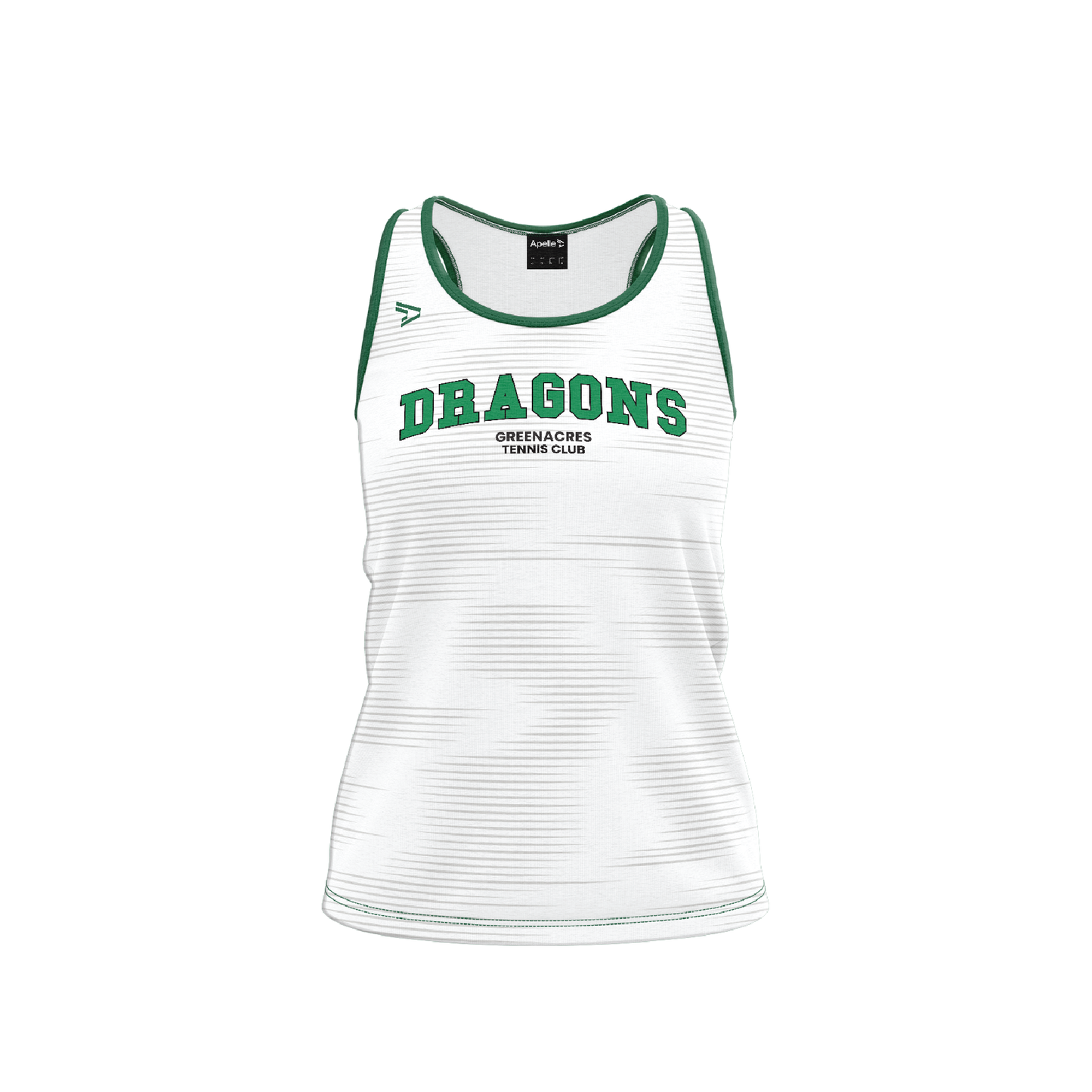 GREENACRES TENNIS CLUB - WOMENS WHITE SINGLET (AP240464)