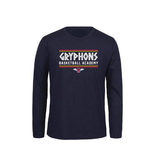 GRYPHONS BASKETBALL TEE LONG SLEEVE NAVY (AP250567)