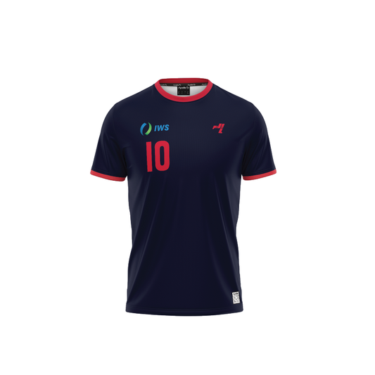 U14s PRE SEASON - Training Tee DARK NAVY / RED TRIM