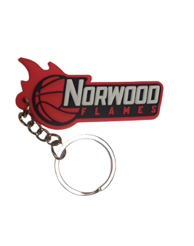 NORWOOD FLAMES LOGO KEYCHAIN