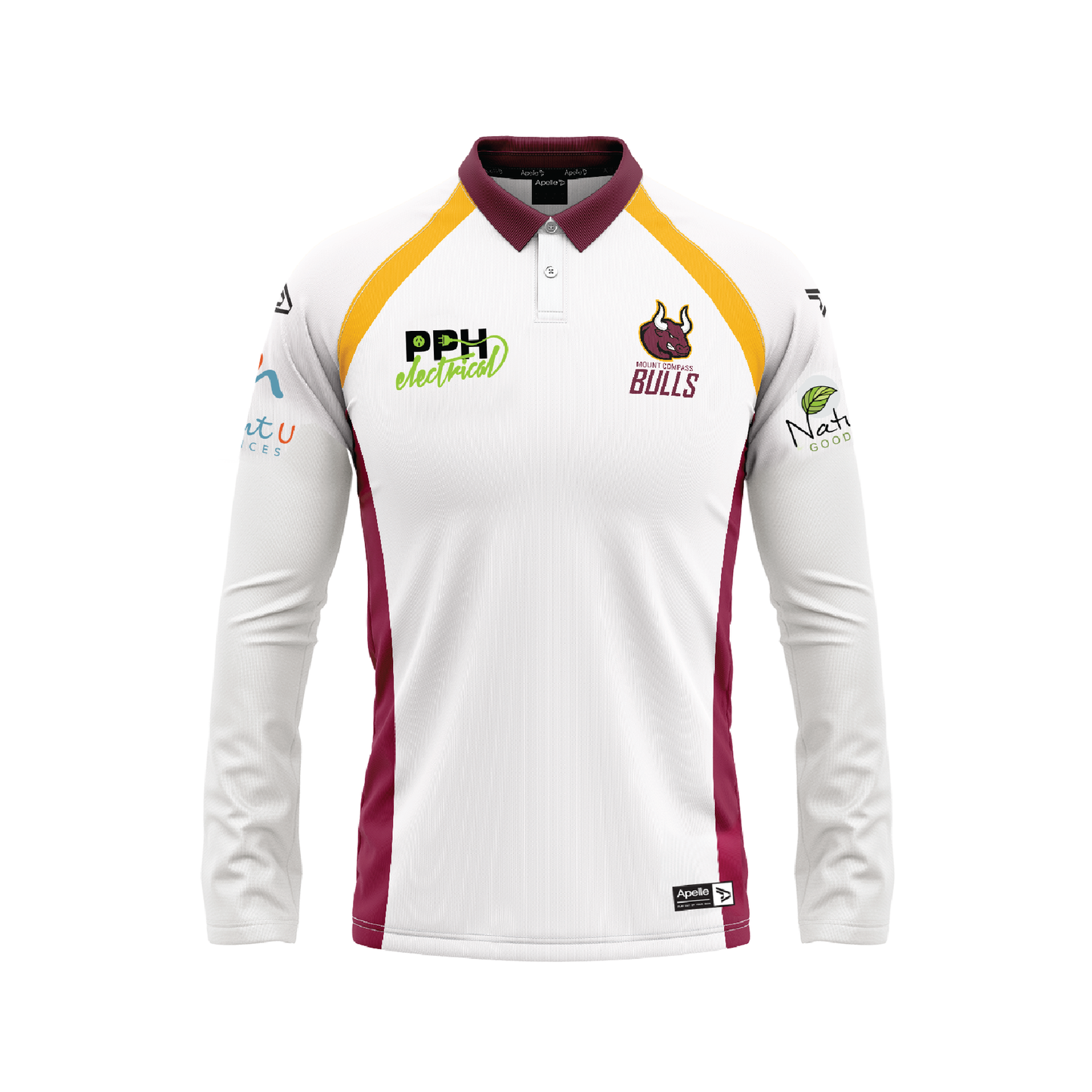 Mount Compass Cricket Club Playing Polo Shirt Long Sleeve (AP260305 LS)