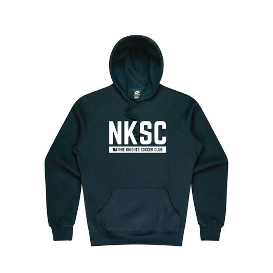 NAIRNE KNIGHTS SC HOODIE NAVY - LARGE NKSC FRONT - KNIGHTS ON REAR (AP250400)