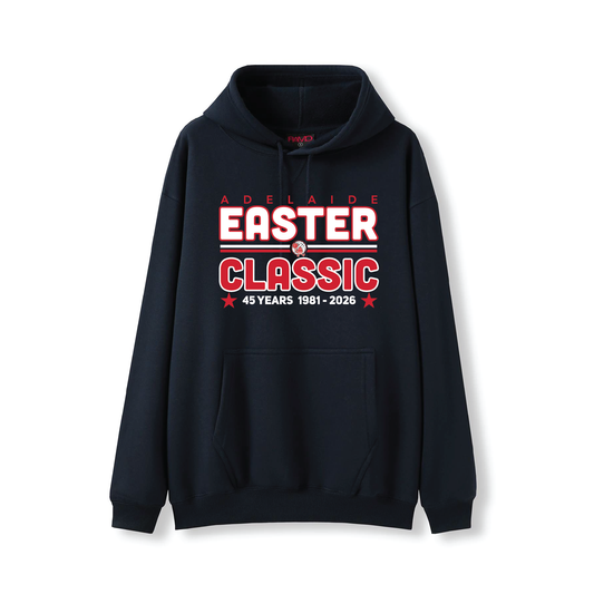 EASTER CLASSIC 2026 HOODIE NORWOOD FLAMES NAVY WITH TEAM & PLAYER NAMES ON BACK