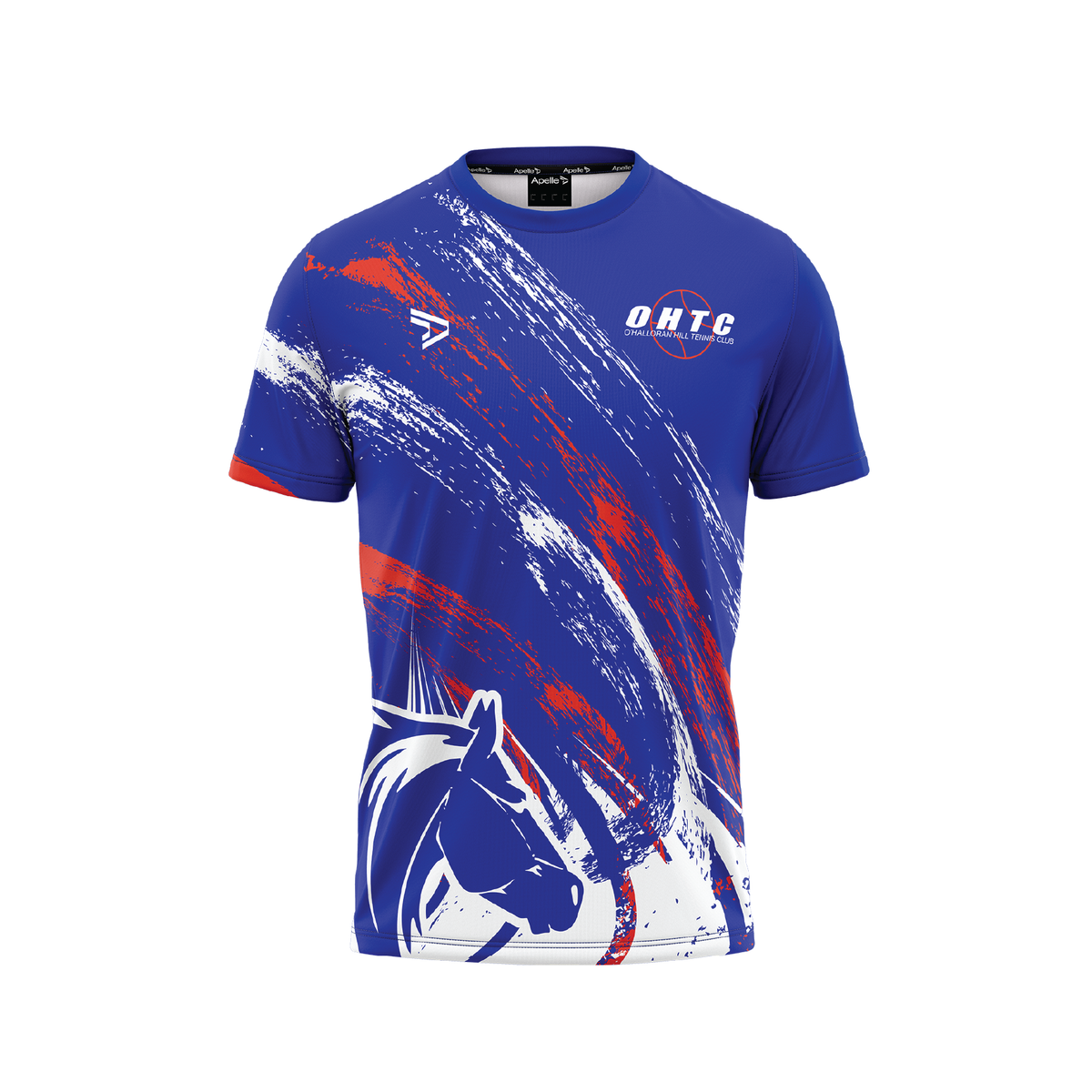 O'HALLORAN HILL TENNIS CLUB PLAYING T SHIRT WITH HORSE - WOMENS (AP260088)