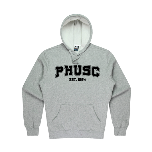 PARA HILLS UTD SC HOODED SWEAT PHUSC LOGO GREY MARLE (AP240345)