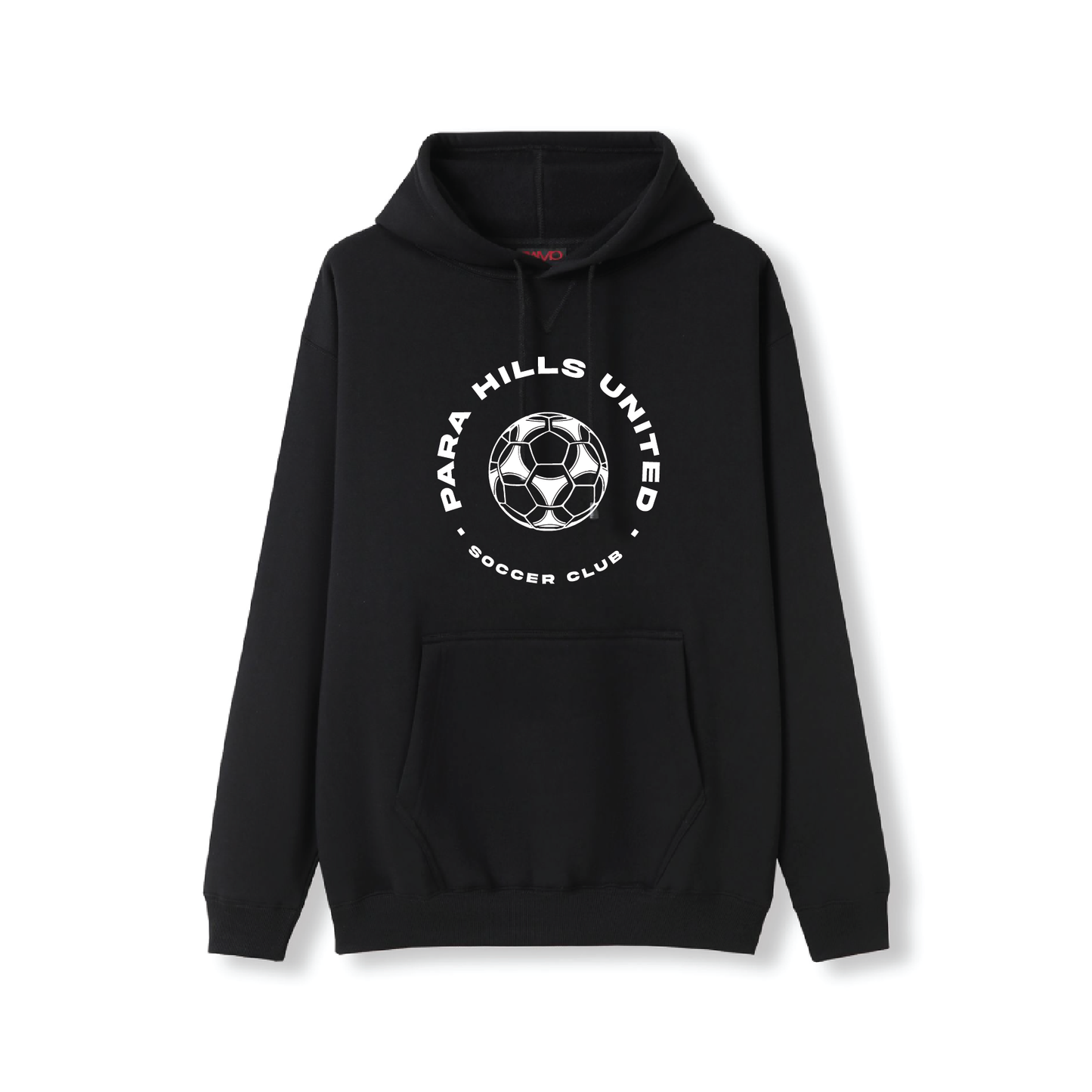 PARA HILLS UTD SC JUNIORS HOODED SWEAT - ROUND LOGO - BLACK (AP260053)