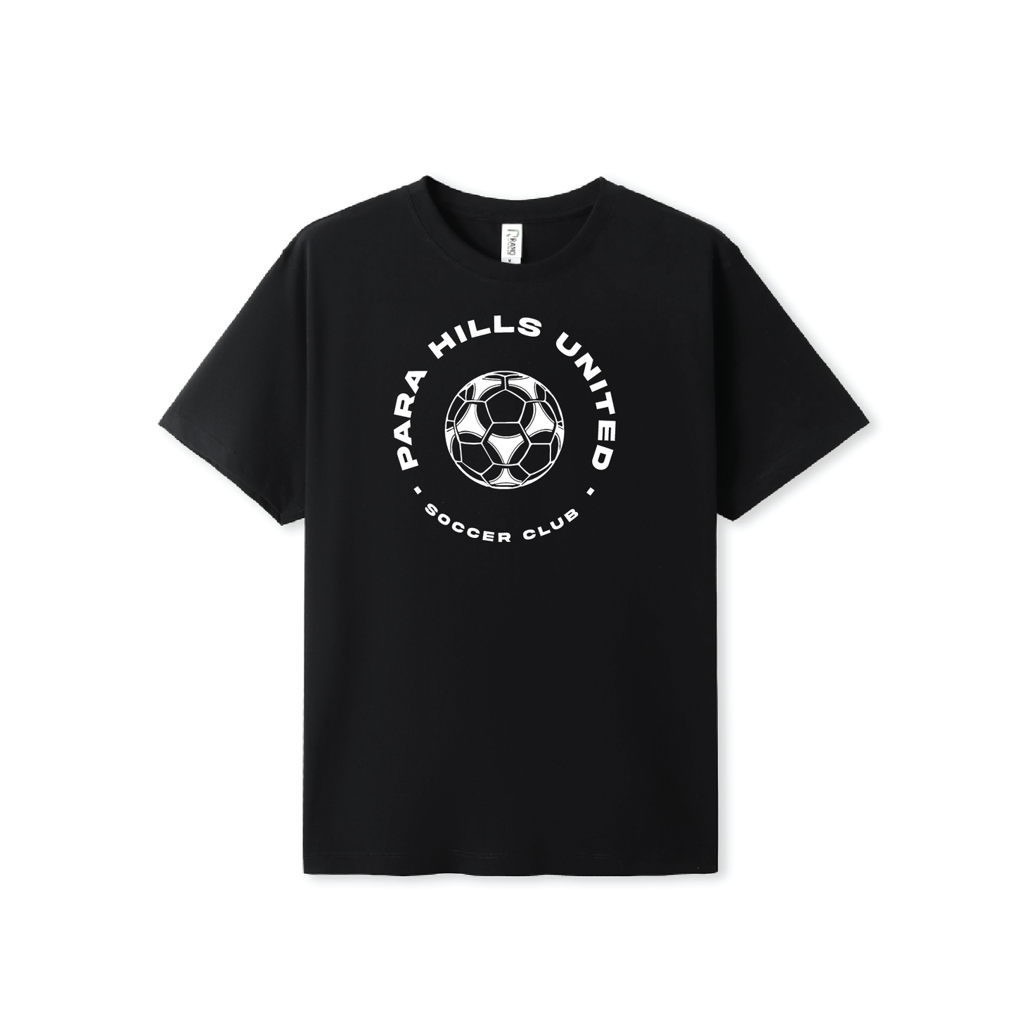 PARA HILLS UTD SC JUNIORS TEE - ROUND LOGO - BLACK (AP260055)