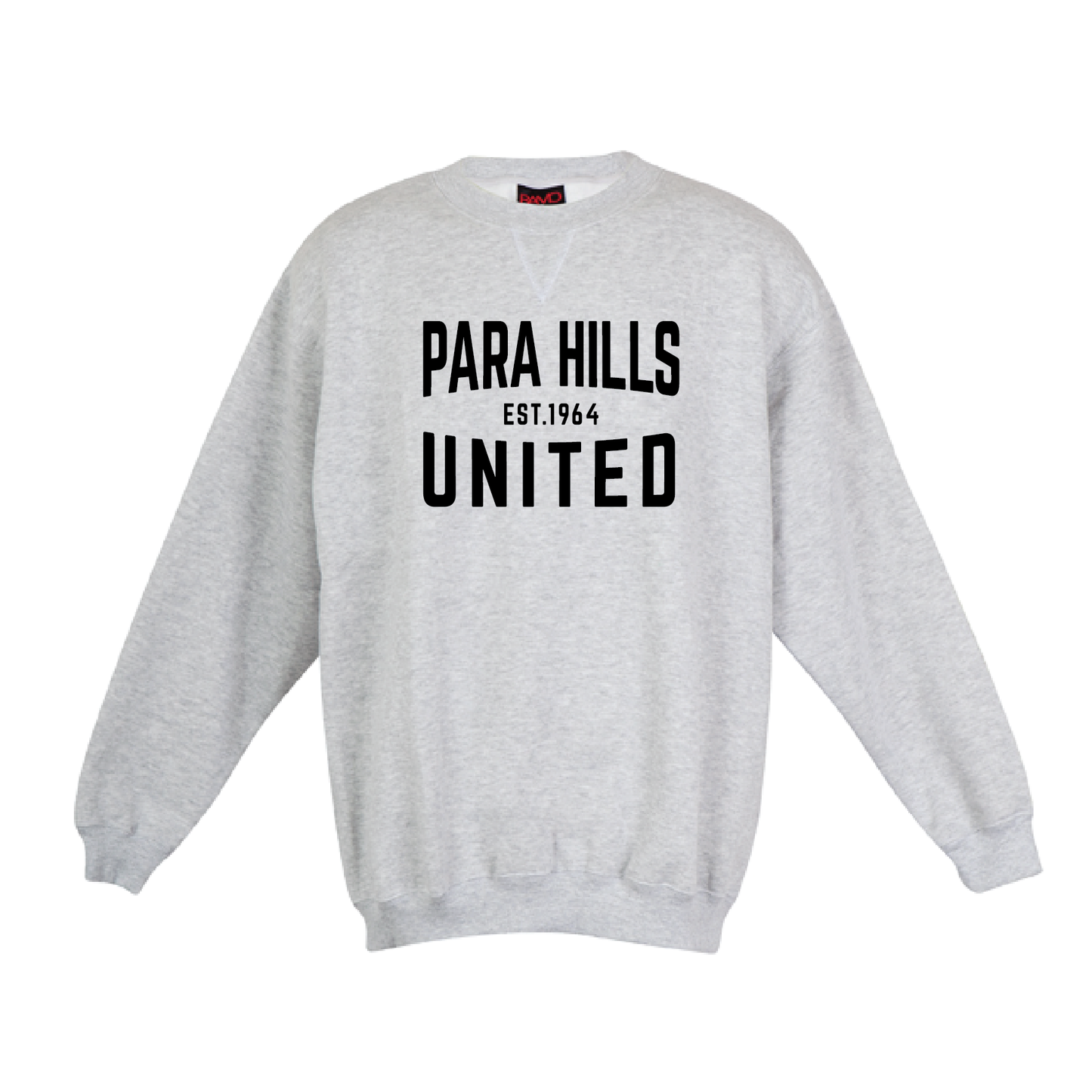 PARA HILLS UTD SC CREW NECK JUMPER - COLLEGIATE LOGO - SNOW MARLE (AP260051)